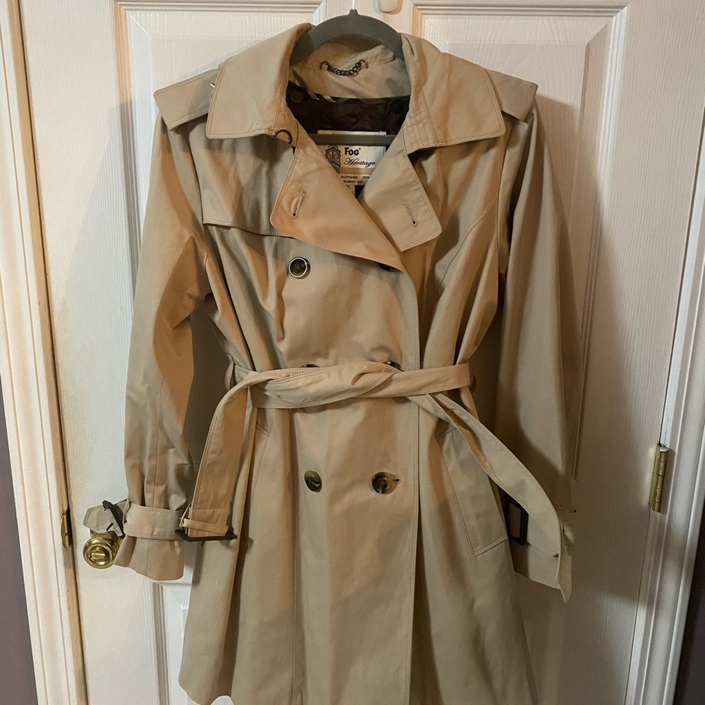 London Fog Trench Coat Removable Liner Large P